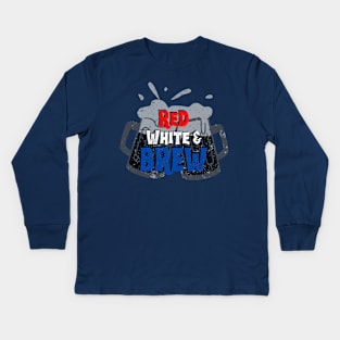 Red White & Brew (USA) Kids Long Sleeve T-Shirt